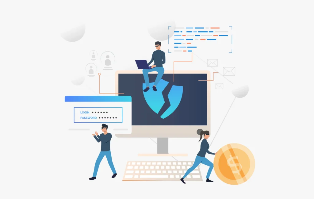 Ethical hacking training students with laptop